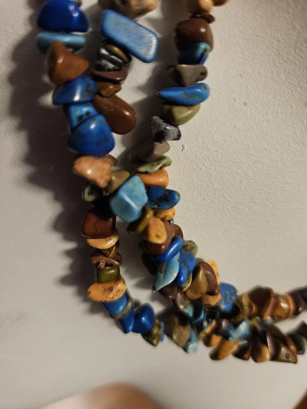 Multi-Strand Necklace * Natural Stone Rock * 94g * 18-21